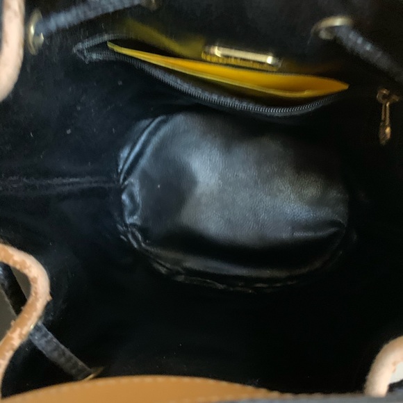 FENDI Bucket Drawstring Checkered Canvas Crossbody - Picture 5 of 8